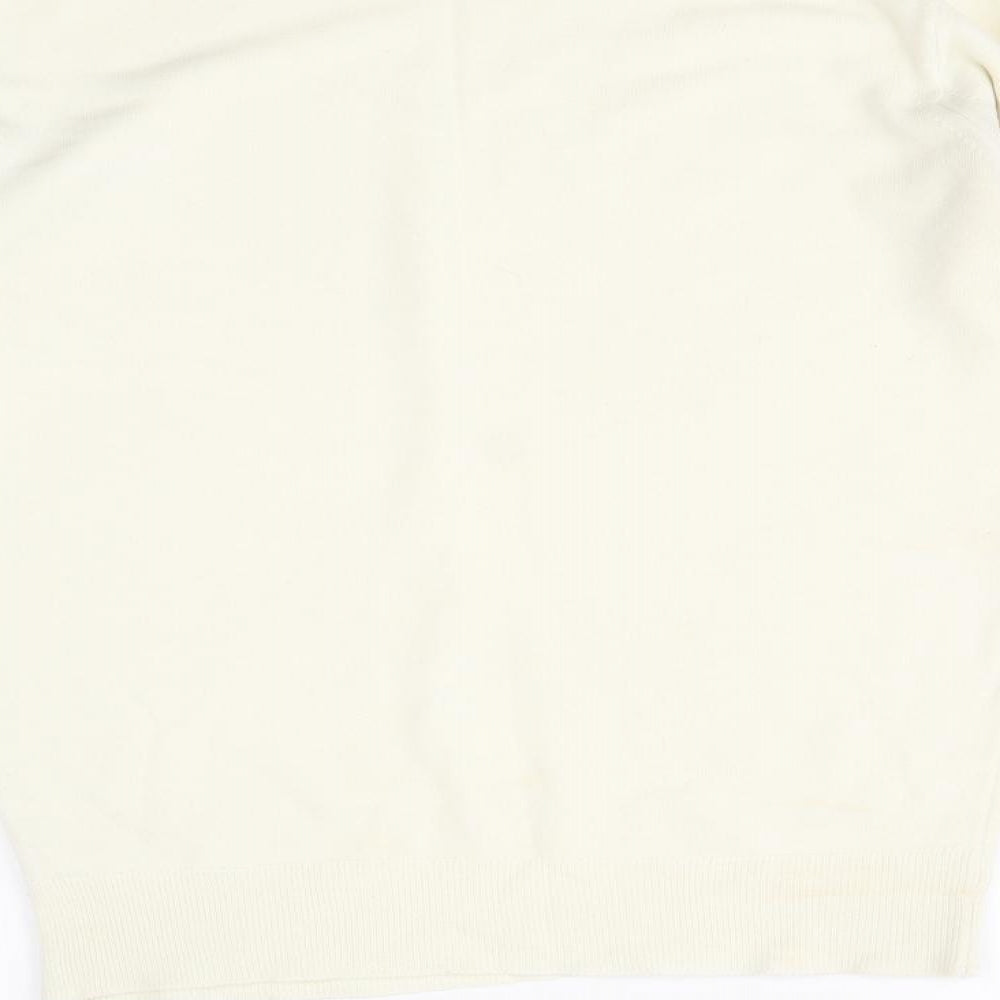 Czarina Womens Ivory Roll Neck Acrylic Pullover Jumper Size 12