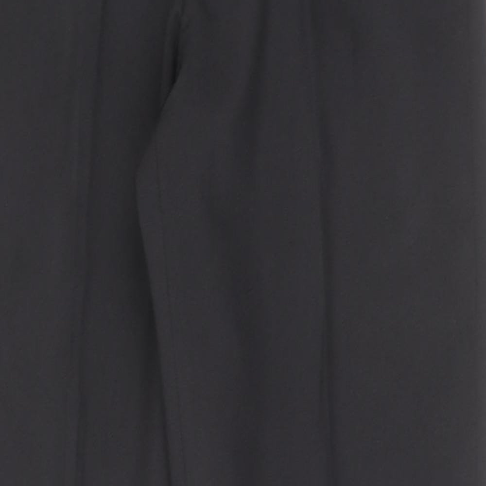 George Mens Black Polyester Dress Pants Trousers Size 32 in Regular Zip
