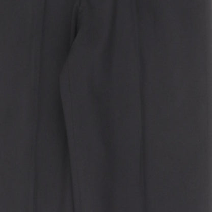 George Mens Black Polyester Dress Pants Trousers Size 32 in Regular Zip