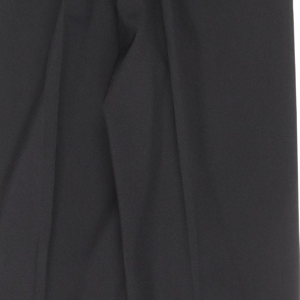 George Mens Black Polyester Dress Pants Trousers Size 32 in Regular Zip