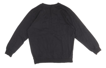 SheIn Womens Black 100% Cotton Pullover Sweatshirt Size L Pullover