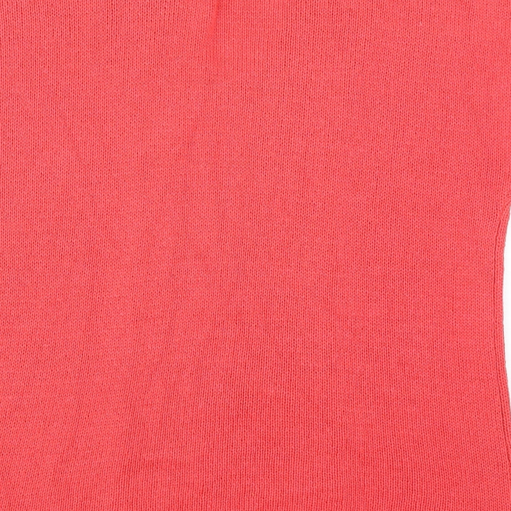 Cellbes Womens Red V-Neck Cotton Pullover Jumper Size 12