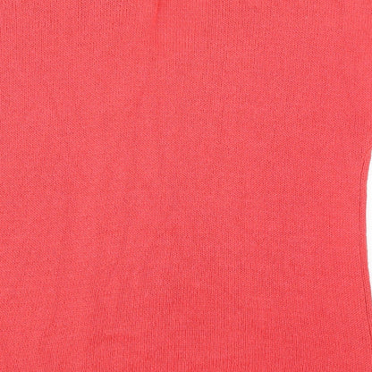 Cellbes Womens Red V-Neck Cotton Pullover Jumper Size 12