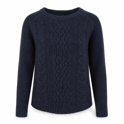 H&M Womens Blue Round Neck Cotton Pullover Jumper Size S