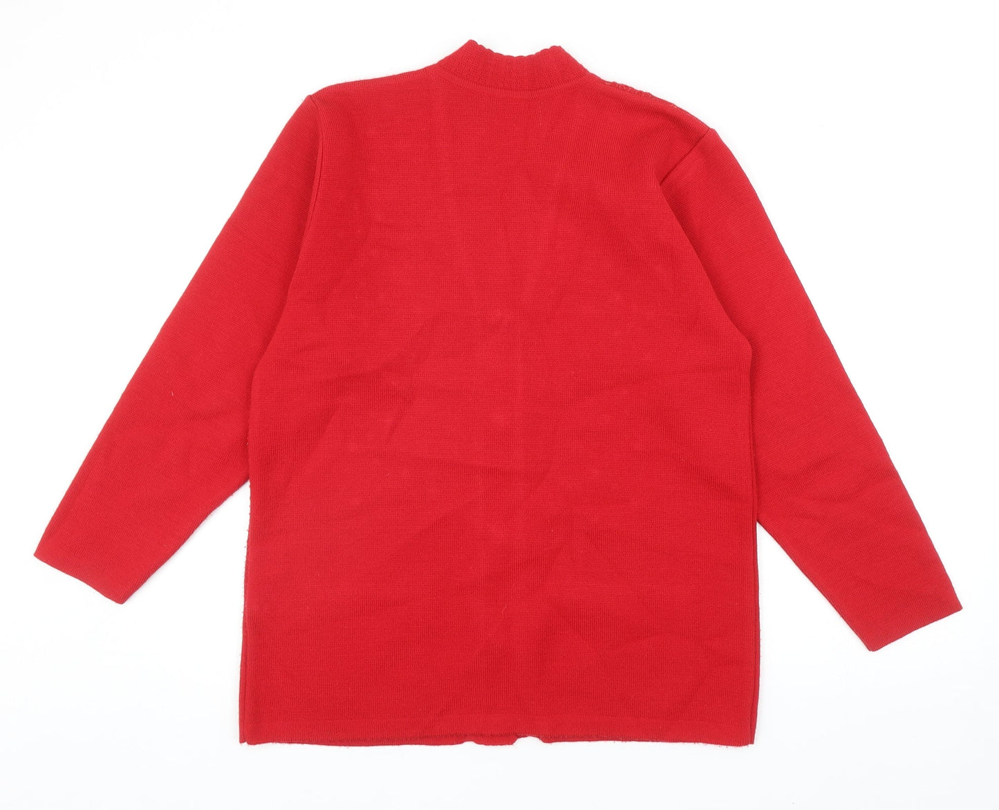 Womens UK Size S Paramour Red Cardigan Jumper