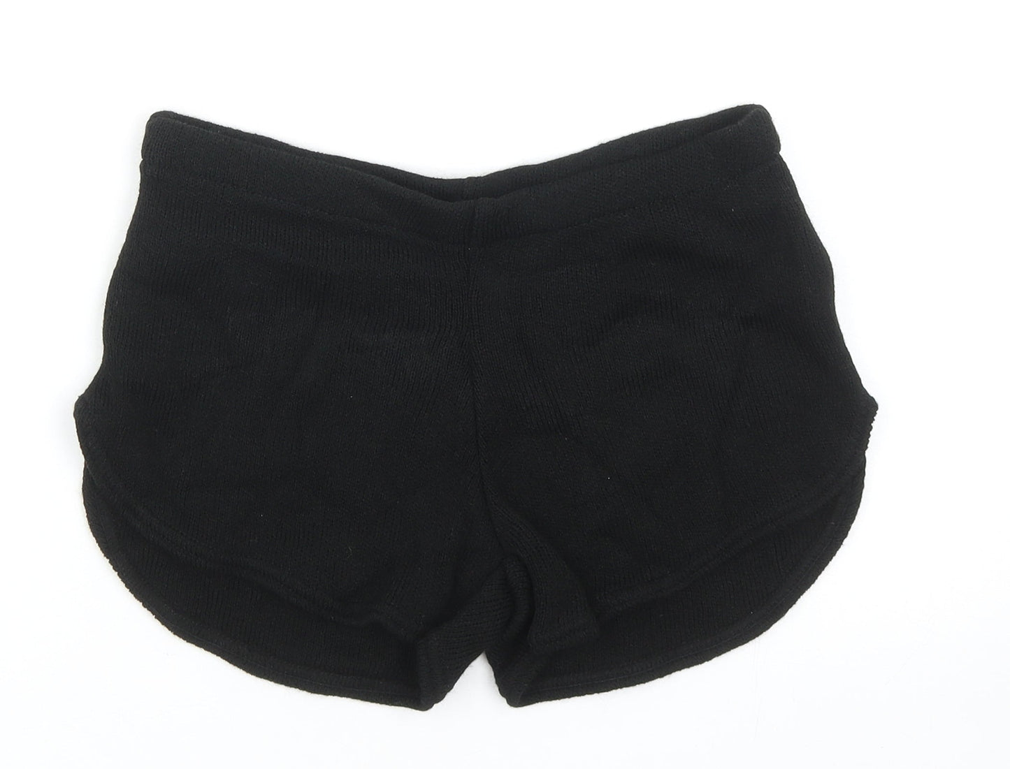 Nasty Gal Womens Black Acrylic Hot Pants Shorts Size S Regular Pull On