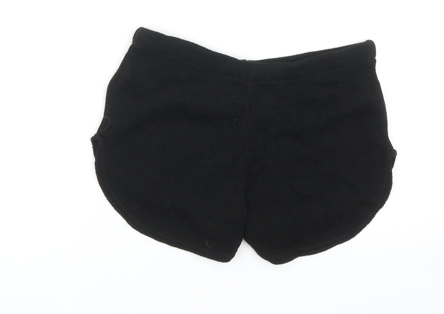 Nasty Gal Womens Black Acrylic Hot Pants Shorts Size S Regular Pull On