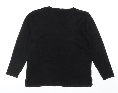 Womens UK Size L Nutshell Black Pullover Jumper
