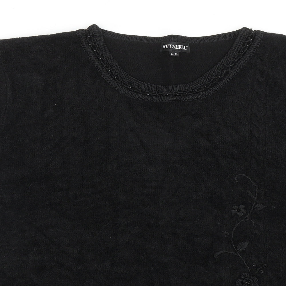 Womens UK Size L Nutshell Black Pullover Jumper