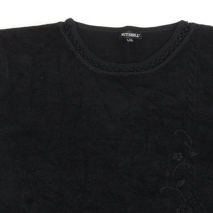 Womens UK Size L Nutshell Black Pullover Jumper
