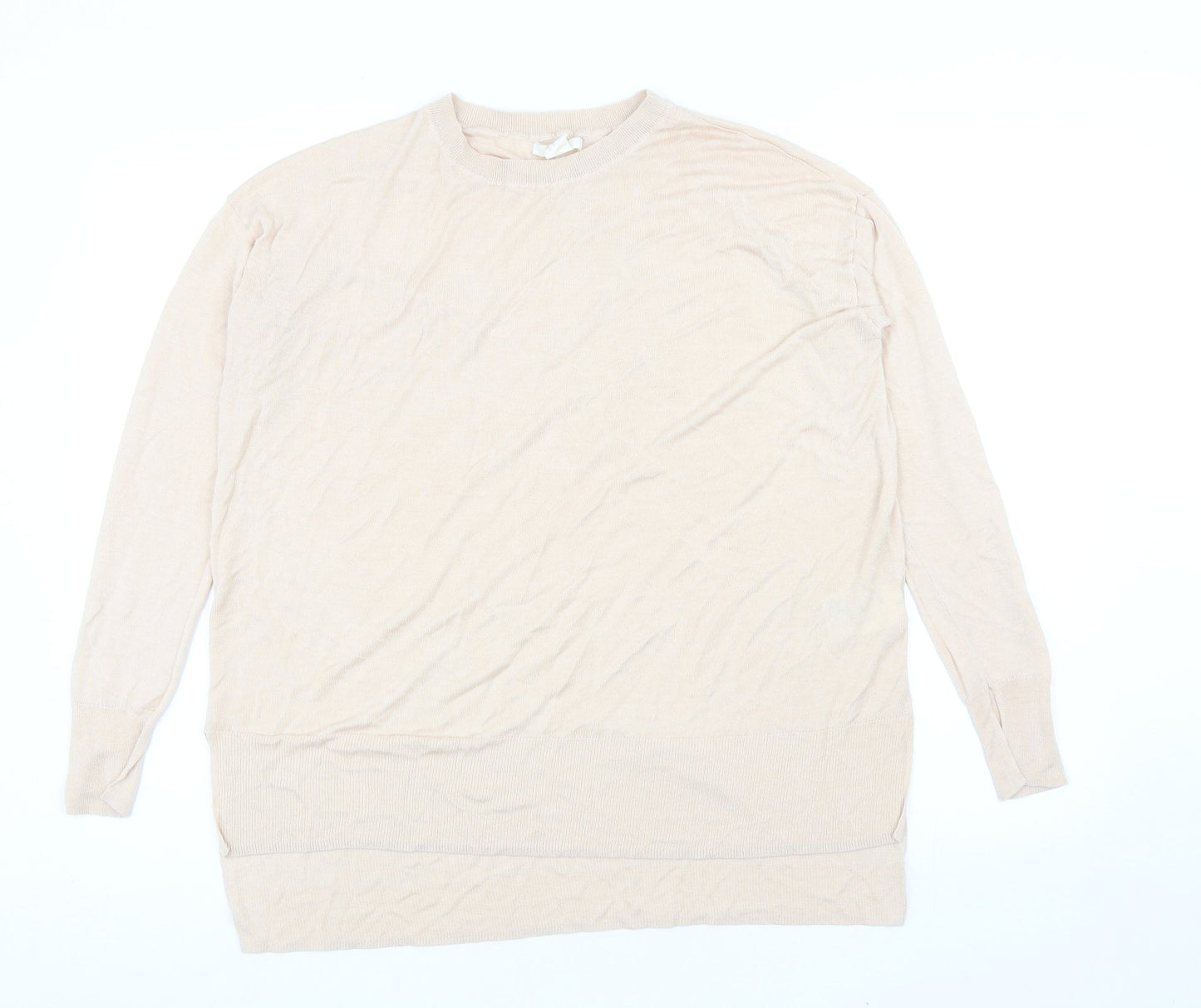 Womens UK Size M H&M Pink Pullover Jumper