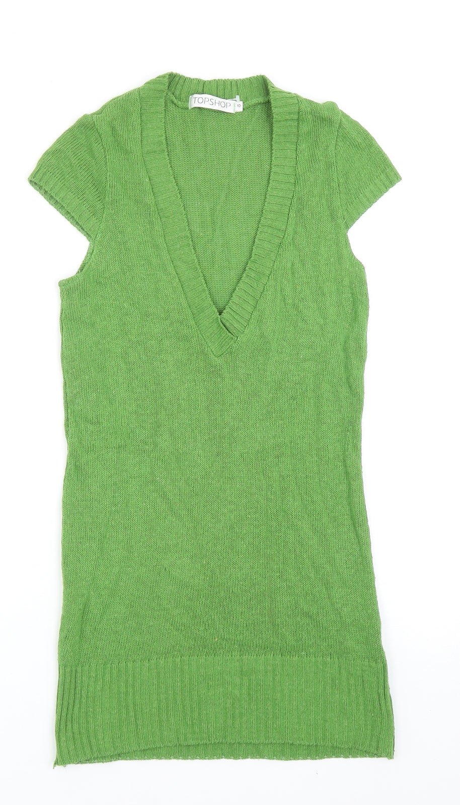 Womens UK Size 10 Topshop Green Pullover Jumper