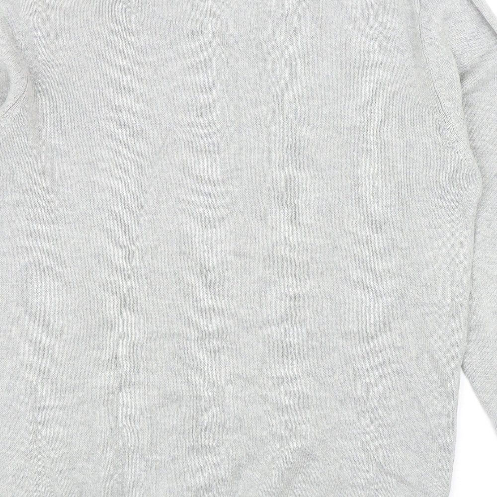 Matalan Mens Grey V-Neck Cotton Pullover Jumper Size S