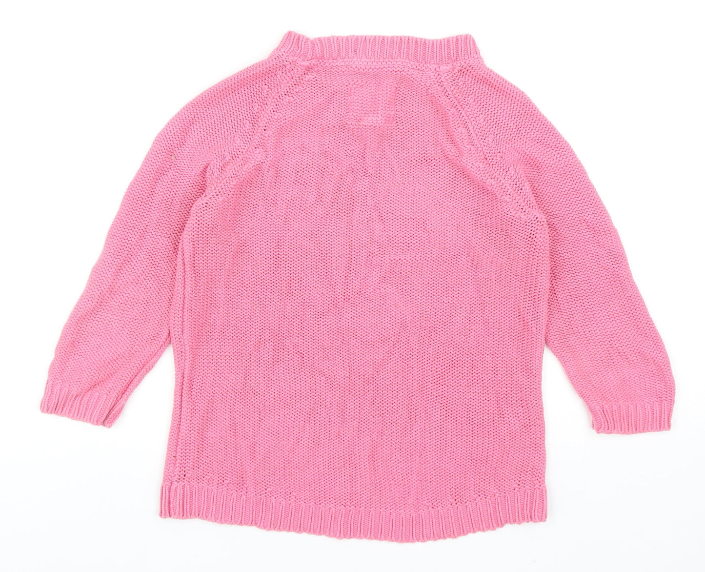 Johnnie B Girls Pink Scoop Neck Cotton Pullover Jumper Size 11-12 Years Pullover