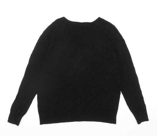 Womens UK Size 12 Peacocks Black Pullover Jumper