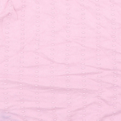 TU Womens Pink Boat Neck Geometric Cotton Pullover Jumper Size 12