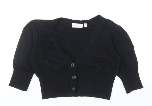 Womens UK Size 6 New Look Black Cardigan Jumper