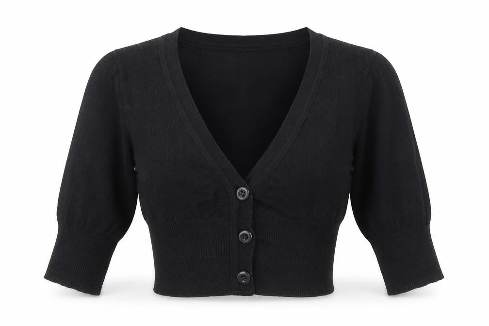 Womens UK Size 6 New Look Black Cardigan Jumper