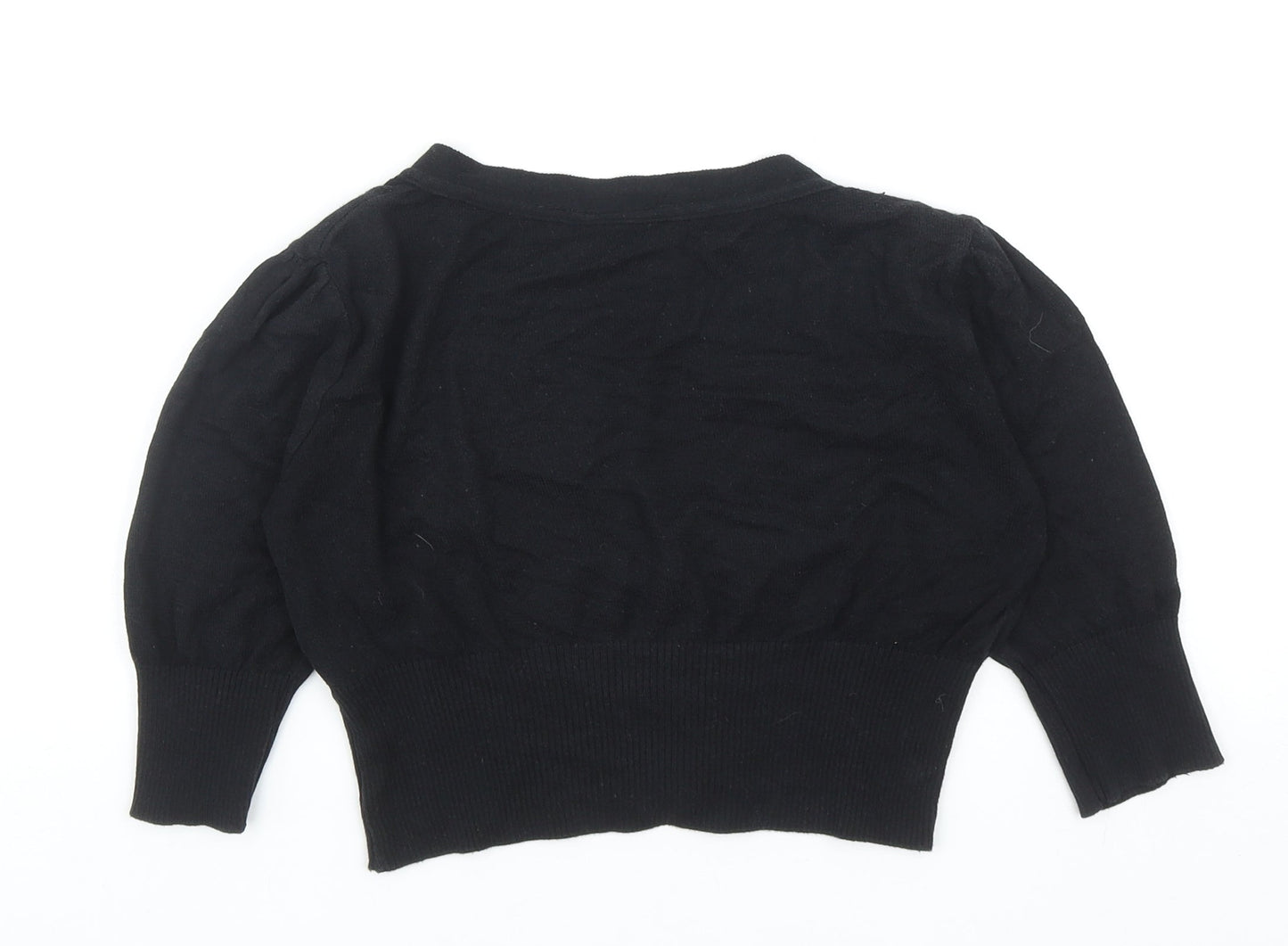 Womens UK Size 6 New Look Black Cardigan Jumper