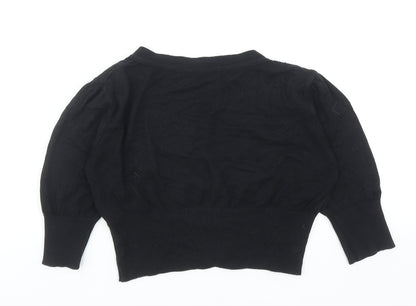 Womens UK Size 6 New Look Black Cardigan Jumper