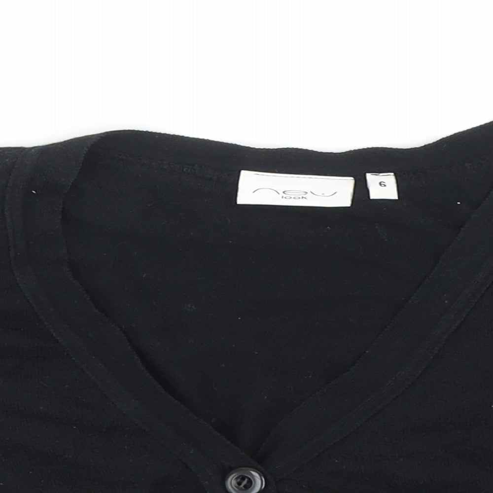 Womens UK Size 6 New Look Black Cardigan Jumper