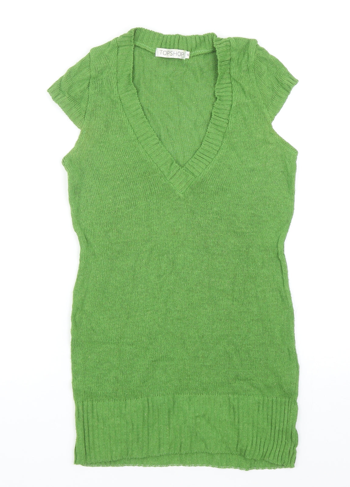 Womens UK Size 10 Topshop Green Pullover Jumper