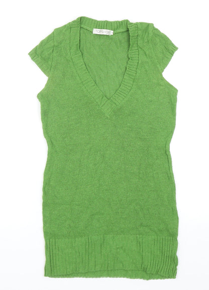 Womens UK Size 10 Topshop Green Pullover Jumper