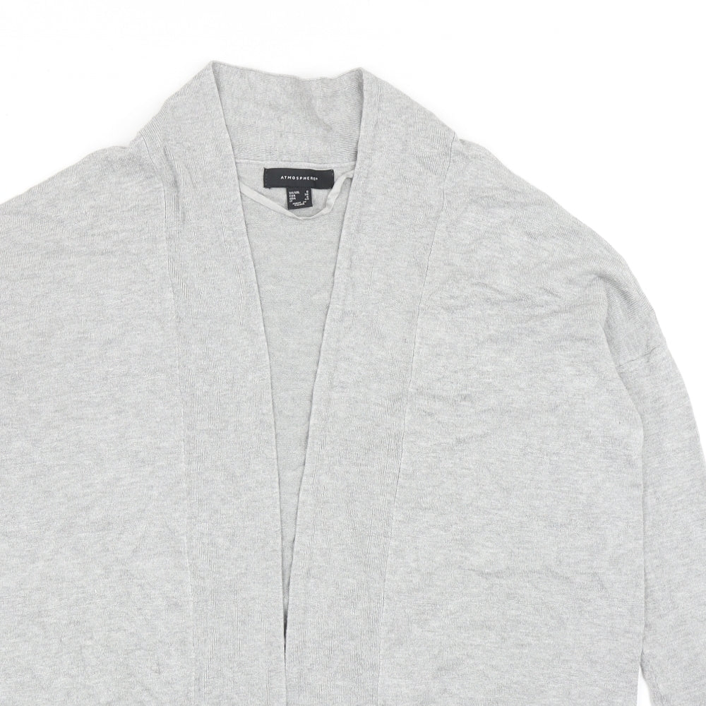 Primark Womens Grey V-Neck Cotton Cardigan Jumper Size 8