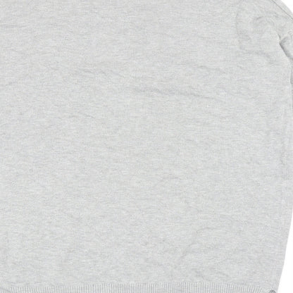 Primark Womens Grey V-Neck Cotton Cardigan Jumper Size 8