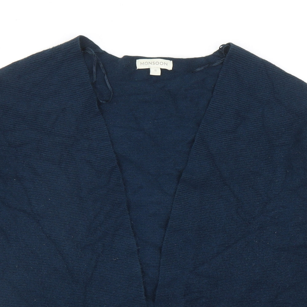 Womens UK Size S Monsoon Blue Cardigan Jumper