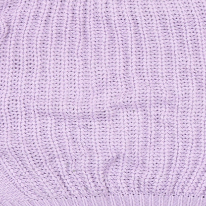 ValleyGirl Womens Purple Round Neck Acrylic Pullover Jumper Size XL