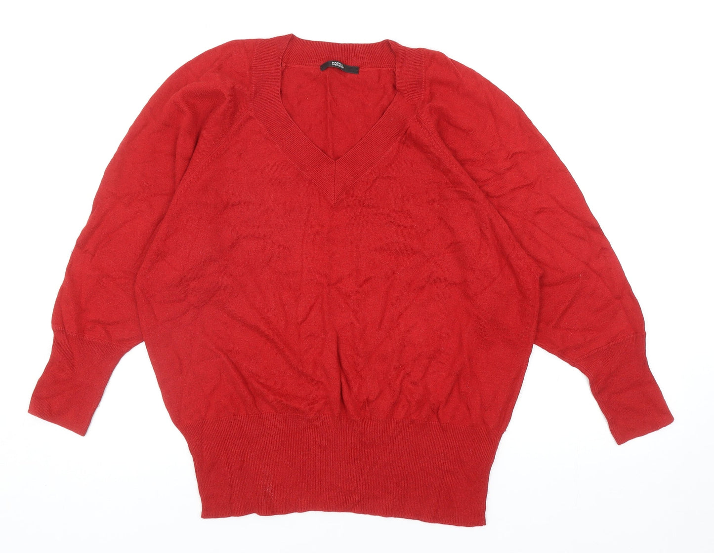 Womens UK Size 14 Marks and Spencer Red Pullover Jumper