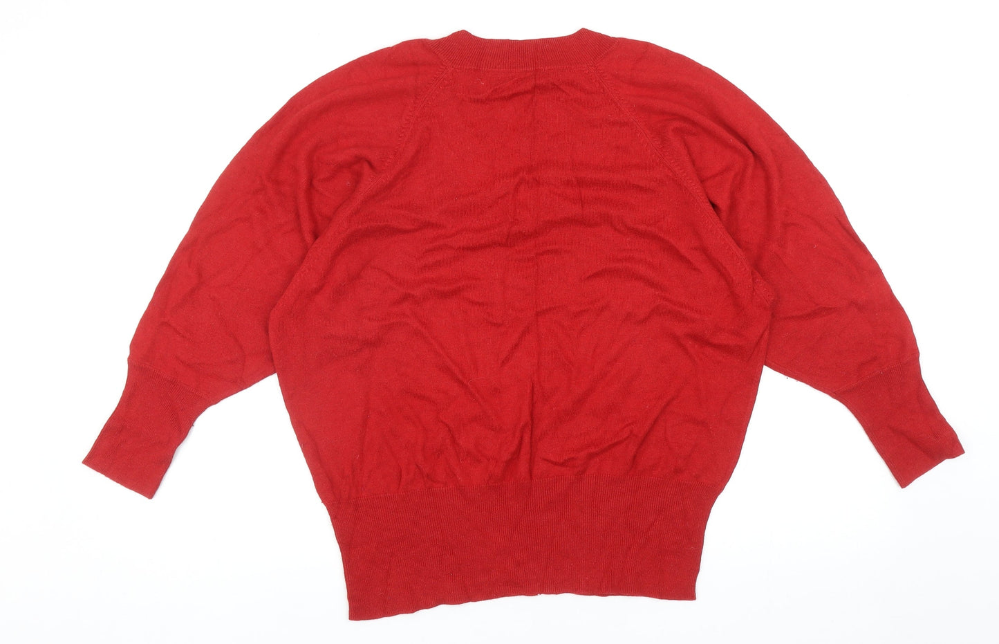 Womens UK Size 14 Marks and Spencer Red Pullover Jumper