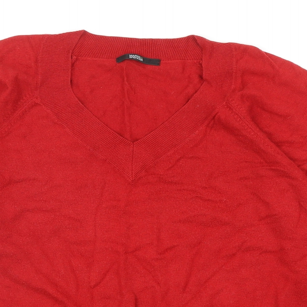 Womens UK Size 14 Marks and Spencer Red Pullover Jumper