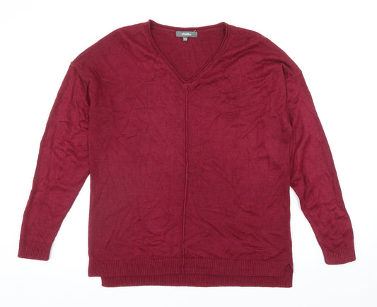 Womens UK Size 12 Studio Red Pullover Jumper