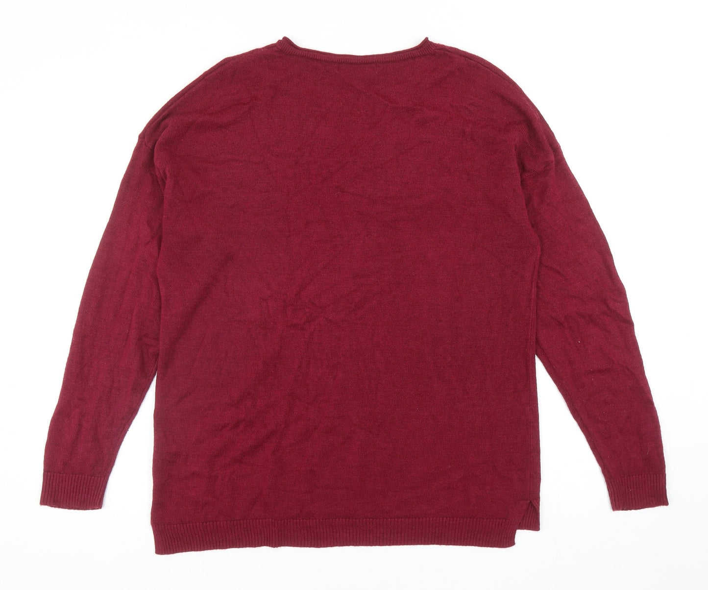 Womens UK Size 12 Studio Red Pullover Jumper