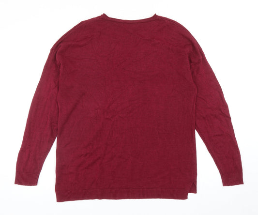 Womens UK Size 12 Studio Red Pullover Jumper