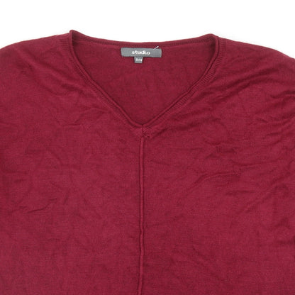Womens UK Size 12 Studio Red Pullover Jumper