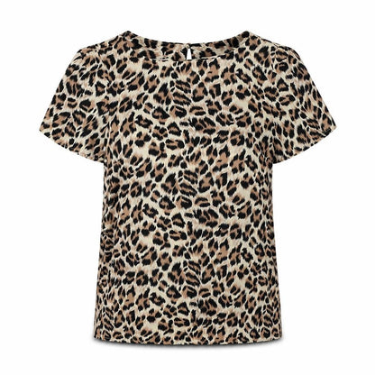 Womens UK Size 6 Oasis Brown Basic T-Shirt
