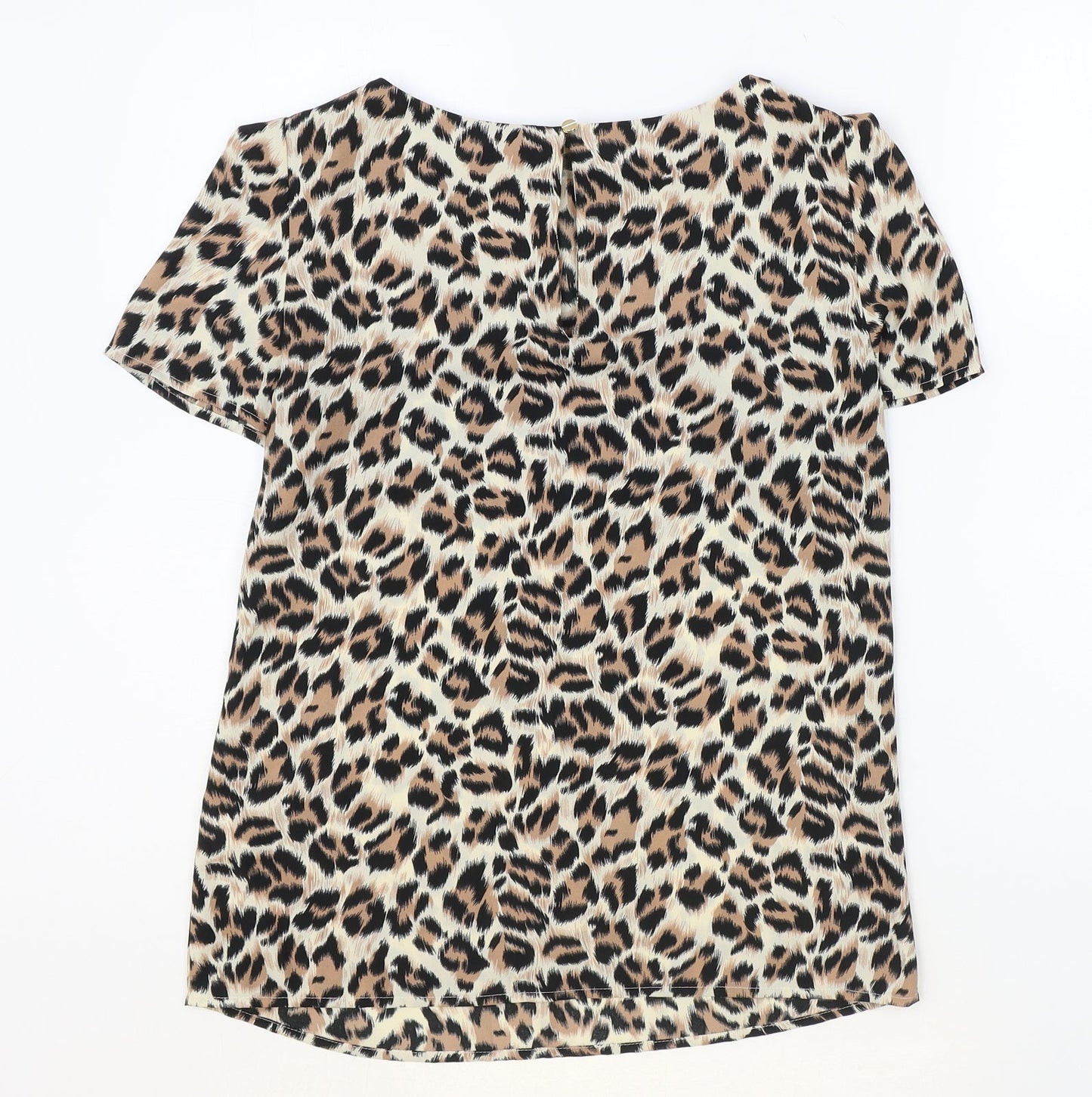 Womens UK Size 6 Oasis Brown Basic T-Shirt