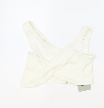 Womens UK Size 10 ASOS Ivory Cropped Blouse