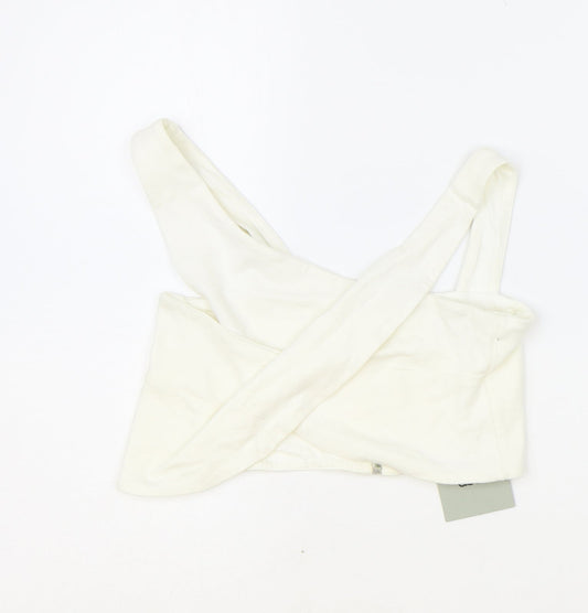 Womens UK Size 10 ASOS Ivory Cropped Blouse