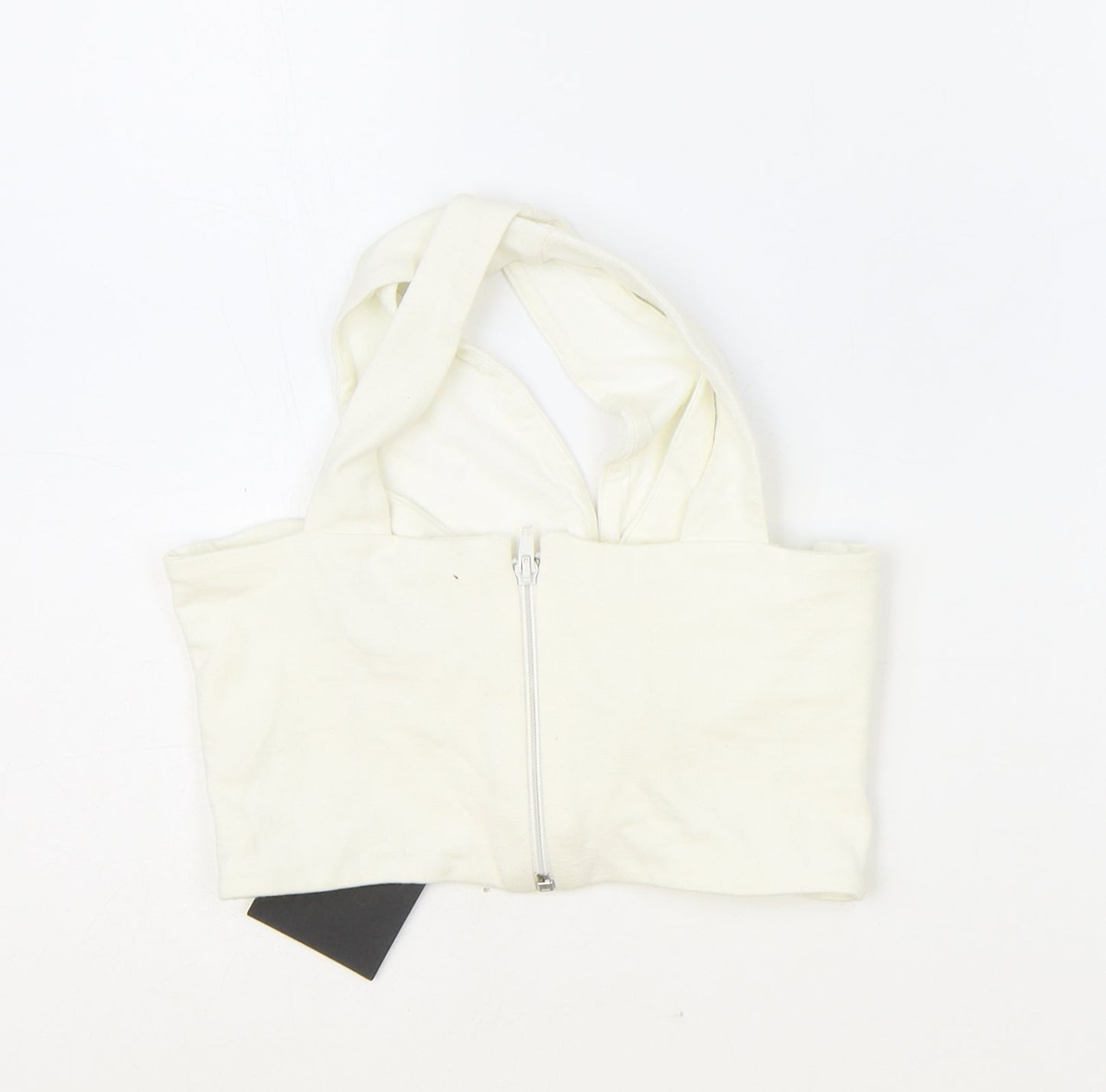 Womens UK Size 10 ASOS Ivory Cropped Blouse