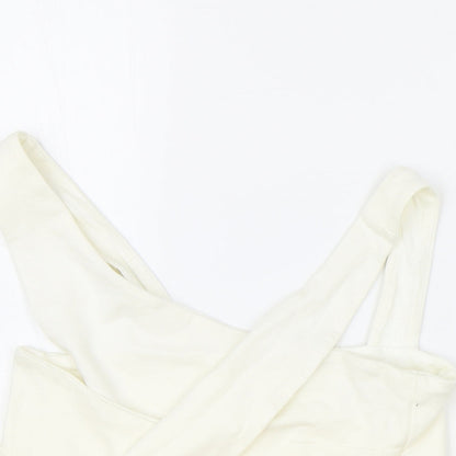 Womens UK Size 10 ASOS Ivory Cropped Blouse