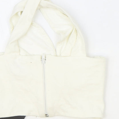 Womens UK Size 10 ASOS Ivory Cropped Blouse