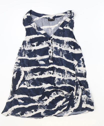 Womens UK Size 10 Topshop Blue Basic Blouse