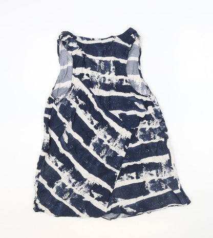 Womens UK Size 10 Topshop Blue Basic Blouse
