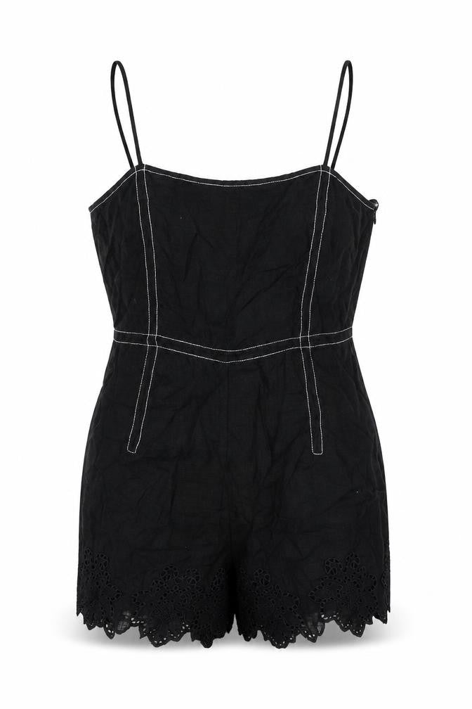Womens UK Size 2XS Zara One-Piece Black Playsuit