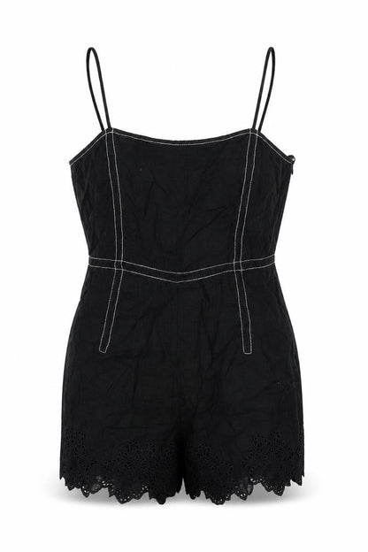 Womens UK Size 2XS Zara One-Piece Black Playsuit