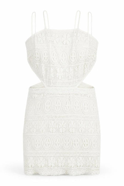 hearts and bows Womens Ivory Polyester Bodycon Size 14 Square Neck Zip